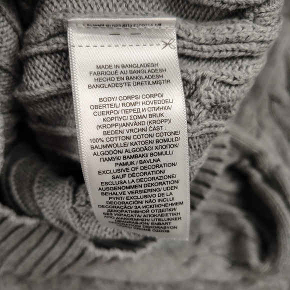 Polo Ralph Lauren Knit Cotton Crew Neck Sweater Sm Gray - Picture 5 of 5